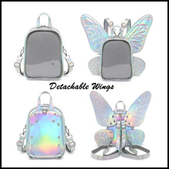 Butterfly Wing Ita Backpack with Detachable Straps and Pin Display Window main image 4